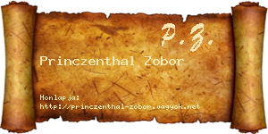 Princzenthal Zobor névjegykártya